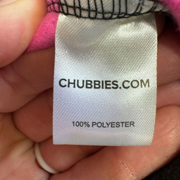NWT Chubbies The Retro Splash Low-Pile Hoodie Women's Black Pink Front Zip M - Picture 6 of 11